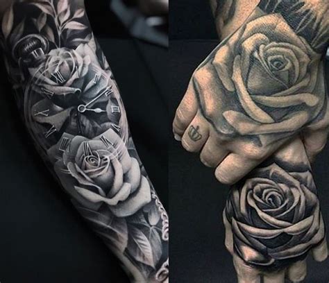 tatouage rose pour homme